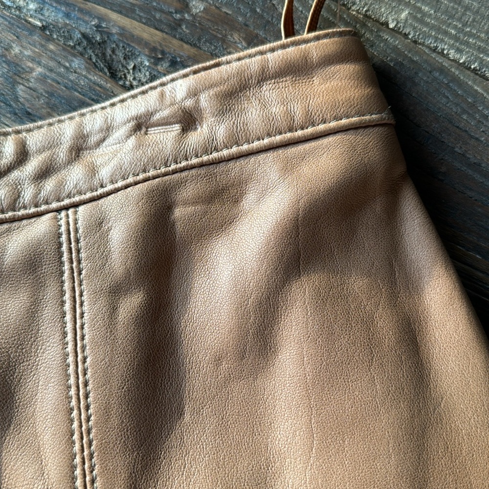 Vintahe Sema camelleather pleated pants EVC size 28 - Picture 10 of 13